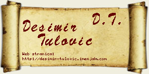 Desimir Tulović vizit kartica